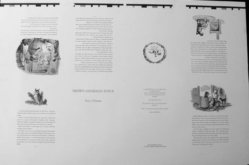 Item #12807 BECKY'S CHRISTMAS [proof sheet, 1/2 of 1st signature black and white images]; 8 pages /Proof Sheet. Tasha Tudor.