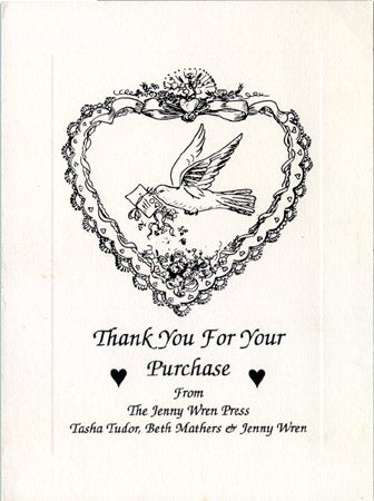 Item #16433 THANK YOU FOR YOUR PURCHASE [Dove in heart]