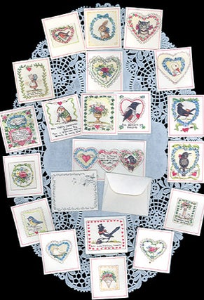 Item #18190 JWP CO 02 VALENTINE SET; (set of 20 miniature cards with tiny envelopes