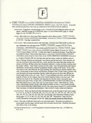 TASHA TUDOR: THE DIRECTION OF HER DREAMS; THE DEFINITIVE BIBLIOGRAPHY AND COLLECTORS' GUIDE