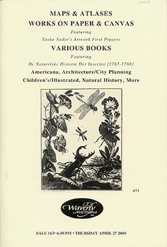 Item #20513 MAPS & ATLASES WORKS ON PAPER & CANVAS... Sale 163, APRIL 27, 2000. Waverly Auctions