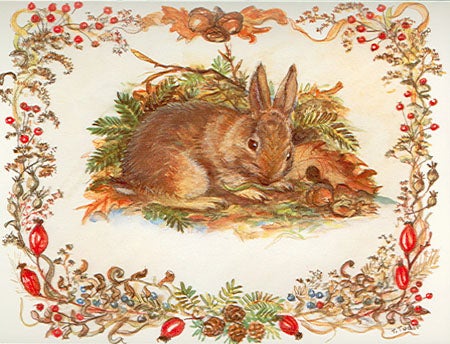 Item #20815 Holiday Cards, no. 13715: Tasha's Rabbit. National Wildlife Federation.