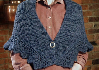 Item #21903 "TIP-TO-TIP" A TUDOR COTTAGE SHAWL [Ready to wear]; : an exclusive of Cellar Door Books!
