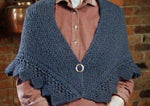 "TIP-TO-TIP" A TUDOR COTTAGE SHAWL [Ready to wear]; : an exclusive of Cellar Door Books!