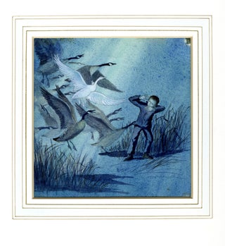 Item #22413 "THEN ALL THE GEESE ROSE INTO THE AIR..." ORIGINAL ART FROM THE WHITE GOOSE
