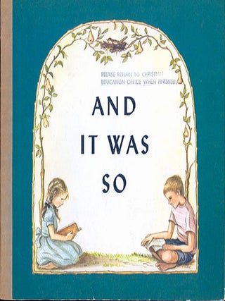 AND IT WAS SO