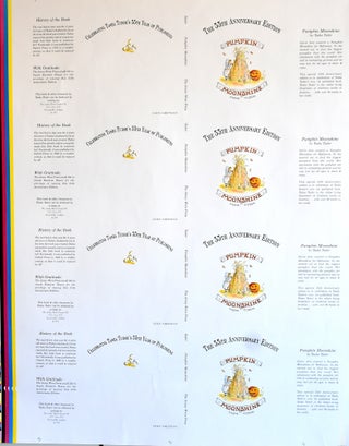 PUMPKIN MOONSHINE: Proof Sheet Dust jacket