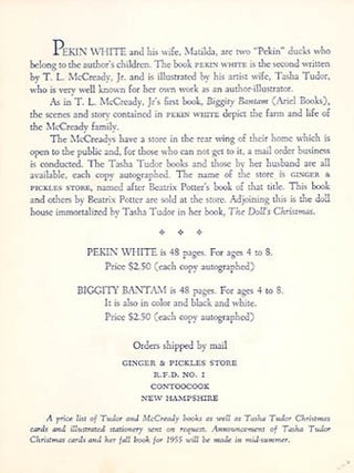 PEKIN WHITE ADVERTISING FLYER