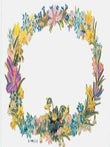 Item #24749 FLORAL OVAL STICKER