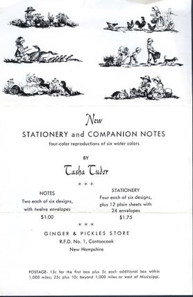 Item #24836 [ADVERTISING SHEET] NEW STATIONERY AND COMPANION NOTES; : FOUR-COLOR REPRODUCTIONS OF...