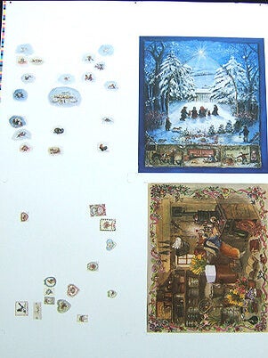 Item #24847 ADVENT CALENDARS PROOF SHEET. Tasha Tudor