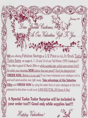 Item #24873 DEAR SPECIAL CUSTOMER, As Our Valentine Gift to You