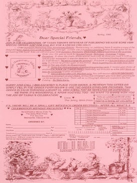DEAR SPECIAL FRIENDS, ORDER FORM, Spring, 1993 FROM THE JENNY WREN PRESS