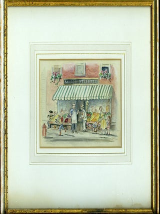 " I'll miss the tender lettuce and other delicious scraps from Angelo Stiletto's vegetable stand on Center Street". ORIGINAL ART FROM BIGGITY BANTAM
