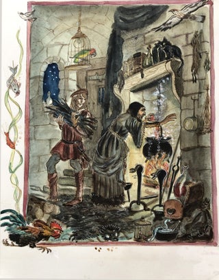 Item #25510 "The Sorcerer's Apprentice" ORIGINAL ART FROM TASHA TUDOR'S BEDTIME BOOK