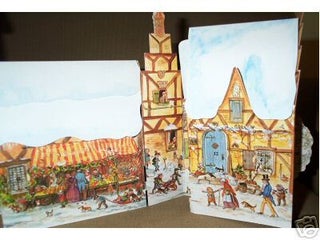 CHRISTMAS VILLAGE; : A THREE DIMENSIONAL ADVENT CALENDAR WITH 24 WINDOWS AND DOORS TO OPEN - FROM DECEMBER 1ST TO CHRISTMAS EVE!