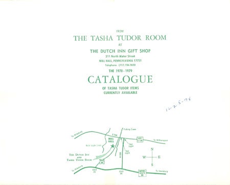 Item #26181 FROM THE TASHA TUDOR ROOM AT THE DUTCH INN GIFT SHOP . . . THE 1978-1979 CATALOGUE OF TASHA TUDOR ITEMS CURRENTLY AVAILABLE