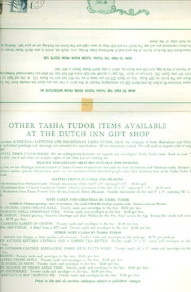 FROM THE TASHA TUDOR ROOM AT THE DUTCH INN GIFT SHOP . . . THE 1978-1979 CATALOGUE OF TASHA TUDOR ITEMS CURRENTLY AVAILABLE
