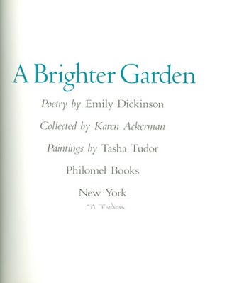 A BRIGHTER GARDEN; . Collected by Karen Ackerman