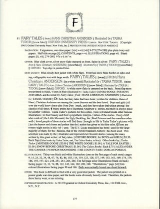 TASHA TUDOR: THE DIRECTION OF HER DREAMS; THE DEFINITIVE BIBLIOGRAPHY AND COLLECTORS' GUIDE