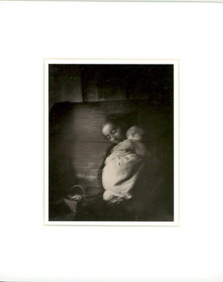 Item #27605 TASHA AND BABY [matted print]. Nell Dorr