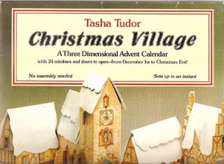 Item #27624 CHRISTMAS VILLAGE; : A THREE DIMENSIONAL ADVENT CALENDAR WITH 24 WINDOWS AND DOORS TO...