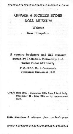 Item #27673 GINGER & PICKLES STORE DOLL MUSEUM. Thomas L. McCready, Tasha Tudor.