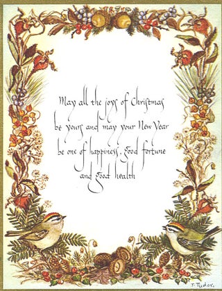FALL BORDER FOR CHRISTMAS CARD Irene Dash No. FT 93-82F