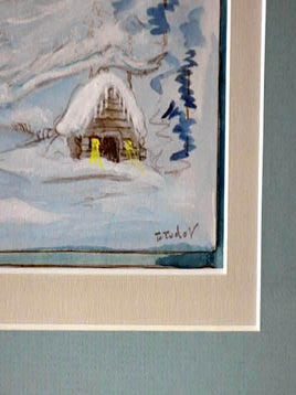 The NORTH WIND for the story "Shingebiss" from Tasha Tudor's Bedtime Book (Platt & Munk, 1977)