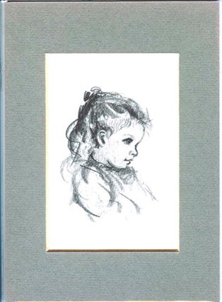 Item #28342 FROM TASHA TUDOR'S SKETCHBOOK: STUDY OF EFNER AS A YOUNG GIRL. Tasha Tudor