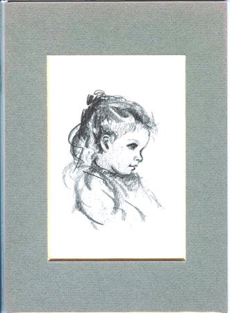 Item #28342 FROM TASHA TUDOR'S SKETCHBOOK: STUDY OF EFNER AS A YOUNG GIRL. Tasha Tudor.