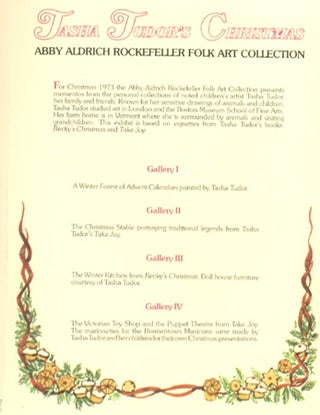 TASHA TUDOR'S CHRISTMAS; : ABBY ALDRICH ROCKEFELLER FOLK ART COLLECTION