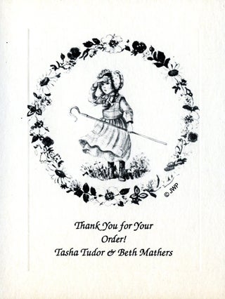 Item #29050 THANK YOU FOR YOUR ORDER! TASHA TUDOR & BETH MATHERS [Bo Peep