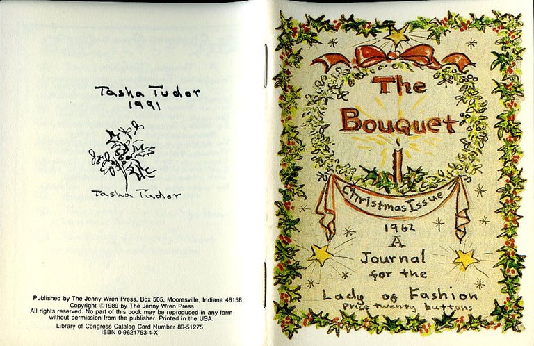 Item #29241 The BOUQUET; CHRISTMAS ISSUE 1962. A JOURNAL FOR THE LADY OF FASHION. Tasha Tudor.