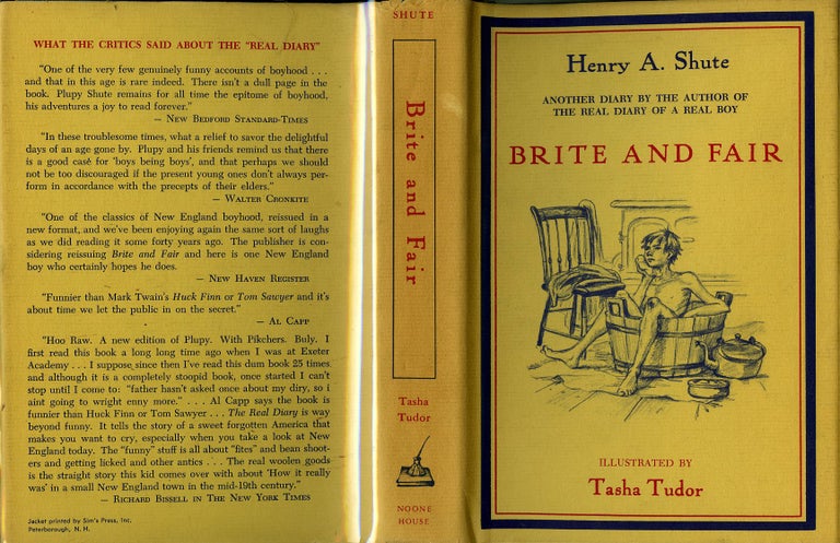 Item #29243 BRITE AND FAIR:; A SEQUEL TO THE REAL DIARY OF A REAL BOY. Henry A. Shute.