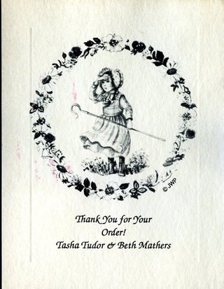 Item #29482 THANK YOU FOR YOUR ORDER! TASHA TUDOR & BETH MATHERS [Bo Peep