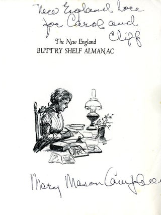 The NEW ENGLAND BUTT'RY SHELF ALMANAC; Being a Collation of Observations on New England People, Birds, Flowers . . .
