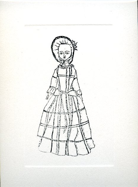 Item #29683 DOLL DRESSED WITH BONNET [Small card]