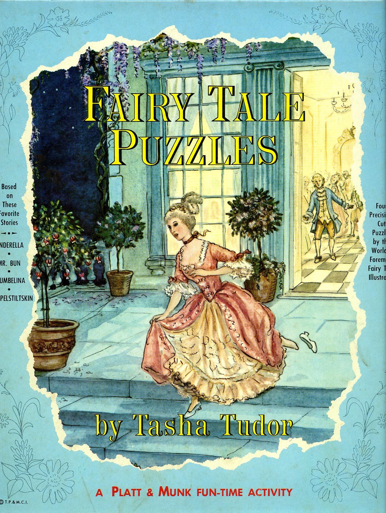 FAIRY TALE PUZZLES blue box by Tasha Tudor on Cellar Door Books