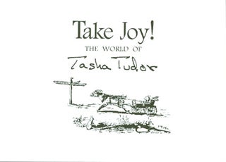 Item #7399 TAKE JOY! THE WORLD OF TASHA TUDOR MENU. Williamsburg Institute