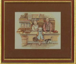 Item #8573 "BECKY'S BIRTHDAY " FRAMED and MATTED PAGE #14 of Caleb's store. Tasha Tudor
