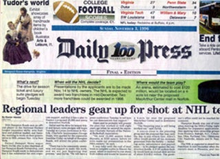 Item #9003 DAILY PRESS Sunday Nov. 3, 1996 101:308