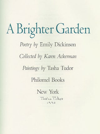 A BRIGHTER GARDEN; . Collected by Karen Ackerman